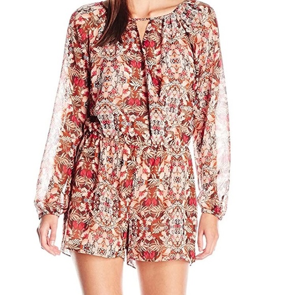 BCBGeneration Women's Romper Size Large L NWT Color: “Coffee Bean Multi” - Picture 10 of 12